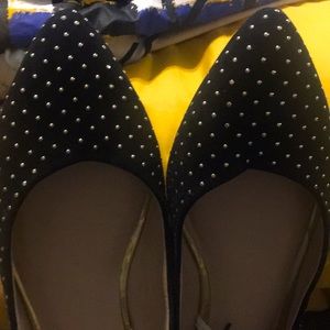 Black flats with gold dot’s